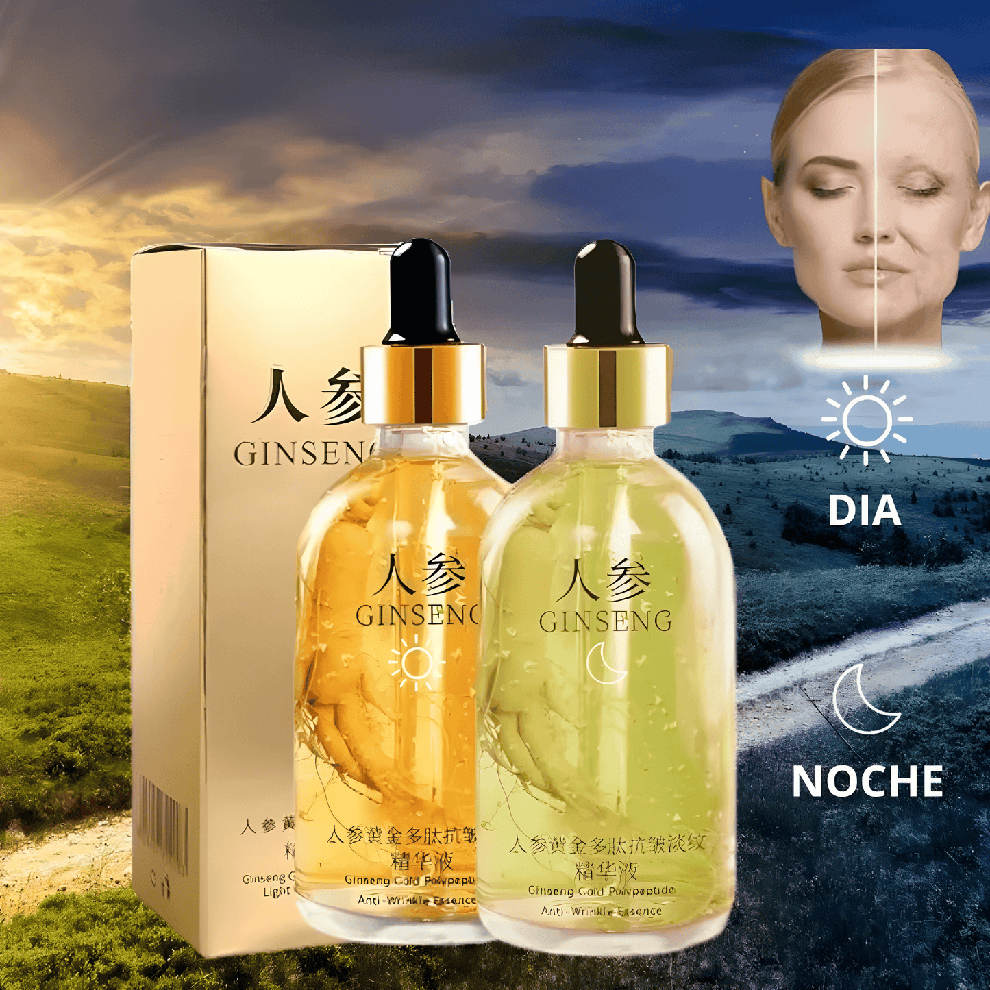 Promoción Cierre de Tienda: 2x1 Sérum Ginseng Antiarrugas ORIGINAL + Envío GRATIS 🚚