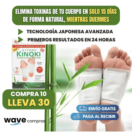 Parche Desintoxicante para Pies Kinoki Desintox - 30 Unidades.